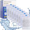 8 Pack Assembled Medium Aquarium Filter Cartridge for Whisper Bio-Bag Power Filters, Medium Replacement Filter Cartridges for ReptoFilter