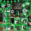 Graduation Decorations Class of 2026 - Green Graduation Decorations - Balloons Boxes with Letters 2026 GRAD So Proud of You, Congrats Grad Party Decorations for Any Grades
