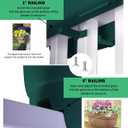 Bloomers Railing Planter with Drainage Holes- 24 W- Sage Green, 24.3 10.5 9.5 inches
