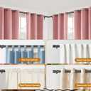 Heavy Duty Corner Window Curtain Rods 36 to 72 Inch, HOTOZON 1 Inch Telescoping Single Drapery Rod, Black, End Cap Finials