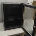 Antarctic Star Beverage Refrigerator Cooler 68 Can, Mini Fridge with Glass Door for Beer Drinks Wine,Freestanding Small Fridge with Electronic Temperature Control for Home and Bar,1.7 cu.ft (Black)