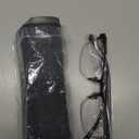 FONHCOO Bifocal Reading Glasses for Women Men, Metal Half Frame Blue Light Blocking Readers (Purple)