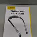 Glocusent Ergonomic Reading Light, 1600mAh Rechargeable Book Light for 100 Hrs - 3 Colors & 5 Brightness, Neck Light with Timers, Sleep Aid & Travel Lock, Perfect for Reading, Knitting & Craft (Gray)