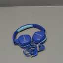 Kids Headphones for School, 3.5mm Jack Wired Headphones for Kids with Safe Volume Limiter, HD Stereo Sound On-Ear Girls Boys Toddler Headphone for Tablet, iPad, Kindle(Blue)