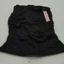 QINSEN Womens Square Neck Tank Tops Side Ruched Double Lined Slim Fit Summer Going Out Crop Top (Medium, Black)