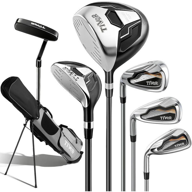 6-Piece Golf Club Set (Driver 10.5°, 24° Hybrid, 7 Iron, 9 Iron, Sand Wedge, Putter) - Men's Right-Handed