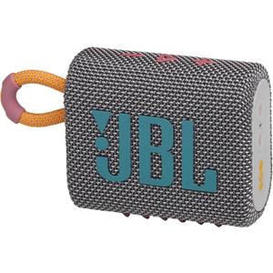 JBL Go 3 - Portable Mini Bluetooth Speaker, big audio and punchy bass, IP67 waterproof and dustproof, 5 hours of playtime, speaker for home, outdoor and travel (Grey)