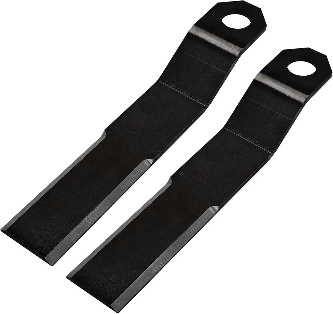 Replacement Bush Hog Blade Cutter Lawn Mower Blades Heavy Duty AR400 Steel Compatible with SkidSteer ATV Mower King Bush Hog Replacement Parts Blades, 7mm Thickness 2PCS