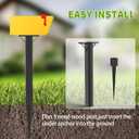 BOUGOON Black Metal Mailbox Post for Outside,43x 4X 4 inch Heavy Duty In-Ground Mounting Post with Anchor for Easy Install Mailbox Use