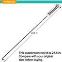 23.6 in Washer Suspension Rod Kit fit for Kenmore 11020022013 11020022014 1105142511 1105072011 1105072012 11020022011 11020022012 11021102011 11021102012 11021102013 11020222510 11020222511