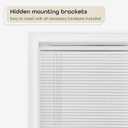 Cordless Room Darkening Mini Blind - 33 Inch Width, 64 Inch Length, 1" Slat Size - Pearl White - Cordless GII Deluxe Sundown Horizontal Windows Blinds for Interior by Achim Home Decor