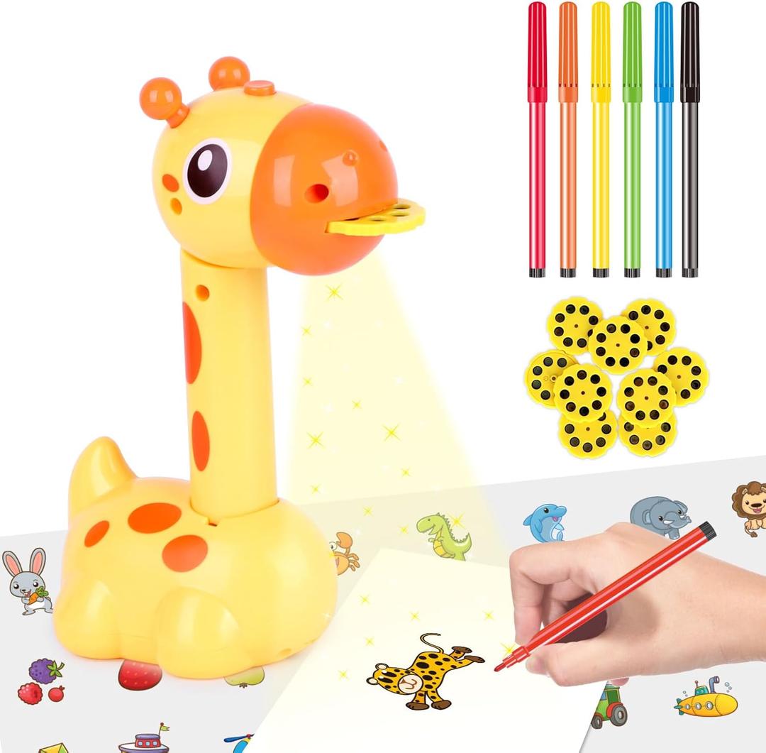 Giraffe Drawing Projector for Kids with 72 Templates Kids Drawing Kit, Toys for 4+ Year Old Girls Perfect for 4 5 6 Year Old Girls Birthday Idea