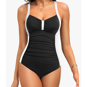 Tempt Me Women Ruched Slimming One Piece Swimsuits Tummy Control Vintage Bathing Suits XXl
