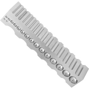 Jewelry Metal Silver Copper Iron Shaping Tool - Hardened Steel Forming Block with 17 Round Spheres, 17 Half-Round Grooves, 3 V-Shape Slots & 5 Oval Depressions, Replacement for #0407-69290
