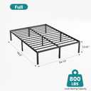 OLIXIS Full Bed Frame, Heavy Duty Sturdy 12 Inch Metal Platform Bed Frames, Enhanced Stability & Noise-Free, Under-Bed Storage, No Box Spring Needed, Easy Assembly