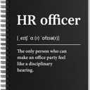 HR Officer Definition Hardcover Spiral Blank 160 Page Notebook, Human Resources Gifts, HR Professionals Gift, HR Office Work Gifts for Colleagues Coworker, Employee Appreciation Gifts