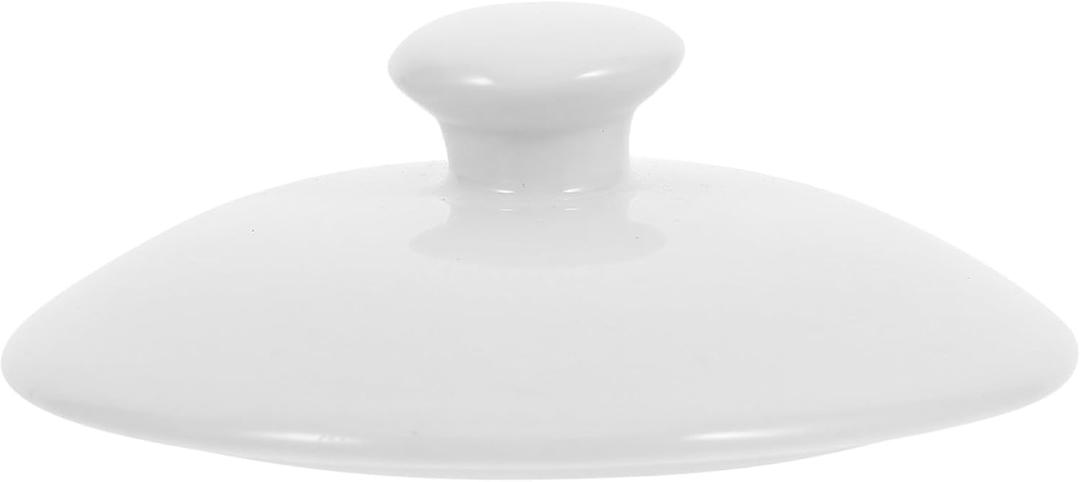 Hemoton 4-Inch Ceramic Pot Lid Replacement, White Casserole Lid for Soup Bowl, Stew Pot, Heat-Resistant Cover for Microwave and Dishwasher Use, Ideal for Home Cooking and Restaurant Application