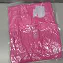 MANGOPOP Women's Square Neck Top Double Lined Short Sleeve Long Sleeve T Shirt Fitted Seamless Tee (Pink, XS)