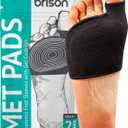 Brison Metatarsal Pads for Women and Men Ball of Foot Cushion - Gel Sleeves Cushions Pad - Fabric Soft Socks for Supports Feet Pain Relief - 2 Pairs L (Men 10-12, Women 11.5-13.5) (Large, Black)