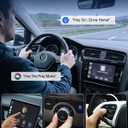 Ultra Mini Circular Wireless CarPlay & Android Auto Adapter, 3-5s Fast Auto Reconnect, Aluminum Alloy Vent Design, 2-in-1 CarPlay Wireless Adapter for iOS & Android with USB A/C Port