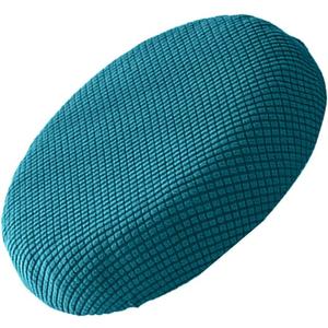 Milisten Round Bar Stool Cover, Round Stool Cushion Cover, Elastic Seat Covers for Dining Chairs, Peacock Blue