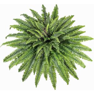 Artificial Ferns for Outdoors & Indoors, 51in Large Fake Ferns Plants, Artificial Boston Fern Faux Greenery for Porch Entrance Home Decor