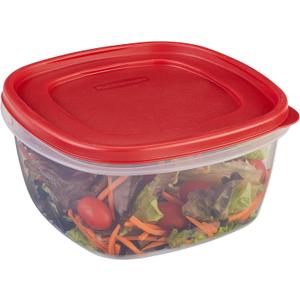 Rubbermaid Easy Find Lids Food Storage Container, 14 Cup, Racer Red