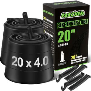 Heavy Duty 20x4.0, 26x4.0 Fat Tire Tube with Schrader Valve - Thick Butyl Rubber Bike Inner Tube for E-Bikes Mountain Bikes