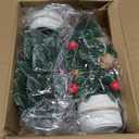 2PCS Small Christmas Tree, Artificial Red Berry Pinecone Mini Tabletop Christmas Tree Decorations, for Wedding Holiday Indoor Xmas Party Decor