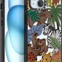 2 x for iPhone 15 Graffiti of Cartoon Animal Phone Case