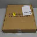 EWFEN Tri-Ply Stainless Steel Frying Pans Set, 8/10/12 Cooking pans, PFOA&PTFE Free Skillet, Induction Cooking Pan, Dishwasher and Oven Safe, Fast & Even Heat, Heavy Duty and Detachable Handle