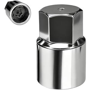 Eponcia Wheel Lock Key Lug Nut Key Locking Lug Nut Removal Tool for Toyota Lexus Tacoma Senna, Security Nuts Socket Wrench Anti-Theft D-Wheel Locking Nuts Socket Adapter Installation & Removal (Silver