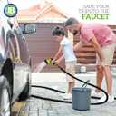 J&B XpandaHose 150ft Expandable Garden Hose – Ultra-Strong 3750D, 4-Layer Latex Core, Brass 3/4" Connectors, 10-Pattern Nozzle & Storage Bag – Lightweight, Kink-Reducing, Leak-Resistant