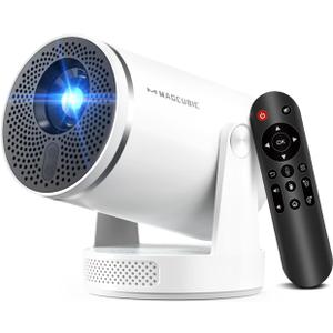 Mini Projector with Wifi 6 and Bluetooth 5.4, Smart Portable Projector 4K Support, Android 14 & 400 ANSI, Auto Focus & Keystone, 1080P Small Proyector Magcubic HY320Pro for Bedroom, Movie, Outdoor