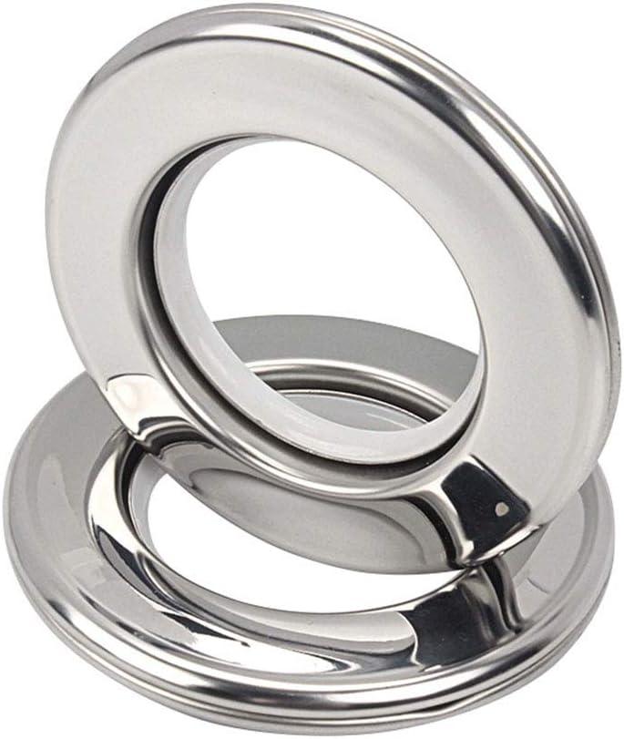 Ailejia Stainless Steel Curtain Grommets DIY Rings Eyelet Metal Grommet Kit Ring Inner Diameter 1-9/16"(4cm) Silencer Sliding Metal Pack of 8