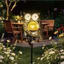 Solar Lights Outdoor Decor, Solar Owl Yard Decorations Outdoor, IP65 Waterproof Garden Decorative, Gifts for Women Mom, Holiday Gift, for Yard Patio Lawn Pathway Landscape