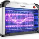 Buzbug LED Bug Zapper Indoor, 3800V High-Voltage, 3 LED Bulbs Up to 50,000 Hours, Electric Mosquito Zapper, Fly Trap Mosquito Trap, Fly Killer Fly Zapper -MA009 (NEW BLACK)