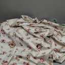 Autumn Dream Rose Beige Blackout Soundproof Curtains Panels for Bedroom Grommet Top Floral Farmhouse Curtains Drapes for Living Room, Dining Room,52 by 63 Inch