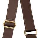 PHITUODA Brown Leather Purse Strap Wide Adjustable Shoulder Purse Strap Handbags Replacement Crossbody Straps with Swivel Clasps, 33~55 inch