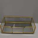 Guest Towel Holder - Glass Napkin Holder for Bathroom, Gold Bathroom Napkin Holder Tray Stylish Guest Towel Holder Tray for Bathroom Toilet Kitchen Dining Table Party Holiday Decor