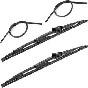 32" Heavy Duty Windshield Wiper Blade Pair with Wide Saddle Mount for Motorhome Recreational Vehicle RV and bus with 2 Rubber Refills (Set of 2 Wipers and 2 Rubber Refills)