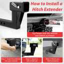 2 Inch Trailer Hitch Receiver Extension with 6 inch Rise/Drop Compatible with All Standard 2" Hitch Receivers Trailer Hitch Riser Extender with Pin and Clip by Fetechmate