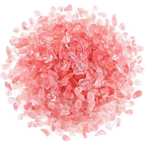 WAYBER Decorative Pebbles, 1 Lb/460g (Fill 1 Cup) Pink Crystal Quartz Stones Irregular Rock Gravel for Aquarium Turtle Tank Decoration/Succulent Plant Landscape/Flowerpot Vase Ornament