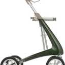 ByACRE Carbon Ultralight Rollator - World's Lightest Carbon Rollator - Only 10.6 lbs/for Indoor and Outdoor Use/Foldable and Easy to Travel with (British Racing Green, Compact Track)
