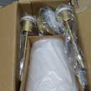 Depuley Battery Operated Wall Sconce: Set of 2 Wireless Wall Lights with 10000mAh Dimmable Bulbs and Remote for Bedroom - Rechargeable 15 Colors Gold Wall Lamp for Living Room Hallway