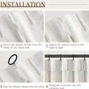 Natural 60 Inch Width Pinch Pleated Linen Curtains 90 Inches Long for Living Room Extra Wide Cream Boho Curtain Memory Shape Light Filtering for Bedroom Large Windows Hooks Rings 1 Panel 60x90