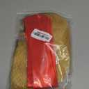 Yan Dream 4pcs Men Short Straight Blonde Wig with Flag Pin and Red Tie Man Funny Wigs