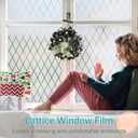 VELIMAX Lattice Frosted Window Film Window Privacy Film Static Cling Window Vinyl Opaque Glass Sticker Non Adhesive Anti-UV 23.6x78.7 inches