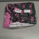 Jiuguva Breast Cancer Awareness Socks Wristbands Set Camo Pink Ribbon Crew Socks (kids sizes) Black Wristbands for Sports