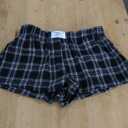 SOLY HUX Women's Plaid Shorts Y2k Elastic Low Rise Casual Summer Lounge Shorts M (Blue Plaid)
